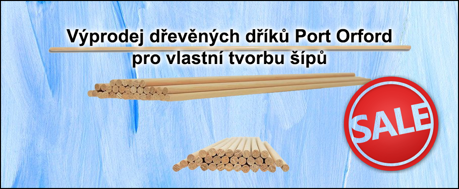 Výprodej dřevěných dříků na šípy